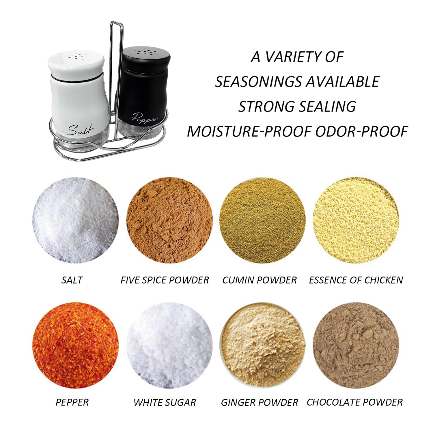 Set 2 Saliera E Pepe Con Portaspezie - Design Moderno In Acciaio E Vetro, Pratico E Elegante - Foto 10