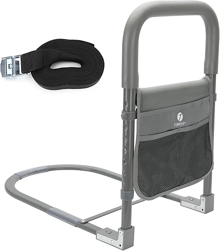 Miniatura 1 de Rieles de cama para adultos mayores ayudan a la seguridad para personas mayores, agarre de barra de mano con bolsillo de almacenamiento,