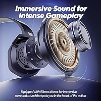 Vista 21 de NUBWO G06 - Audífonos inalámbricos para videojuegos con micrófono para PS5, PS4, PC, Mac, 3-en-1, inalámbricos 2.4GHz para PlayStation, modo Naranja