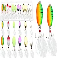 Vista 29 de Fishing Jigs Metal Fishing Spoons Lures, Blade Bait Spinner Long Casting Jigging Spoon Lure Vertical Hard VIB Swimbait for Walleye Bass Trout