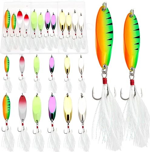 Vista 29 de Fishing Jigs Metal Fishing Spoons Lures, Blade Bait Spinner Long Casting Jigging Spoon Lure Vertical Hard VIB Swimbait for Walleye Bass Trout