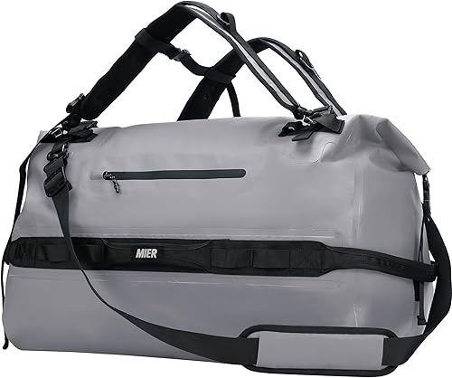 Miniatura 1 de MIER Bolsa de lona impermeable grande con parte superior enrollable para kayak, rafting, canotaje, natación, campamento, viajes, gimnasio, playa,