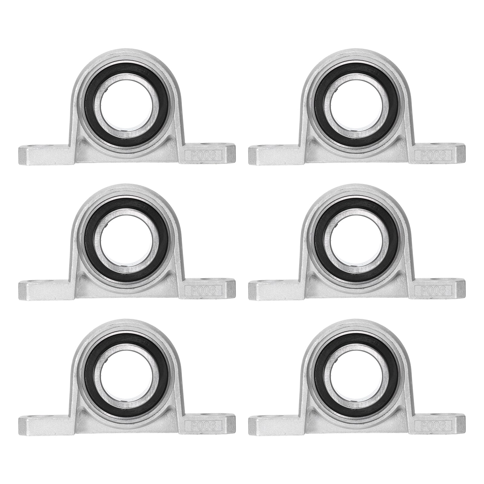 QUARKZMAN 6 Stück KP006 Flanschlager 30mm Bohrung Zinklegierung Innenkugel Flanschlager Selbstausrichtung