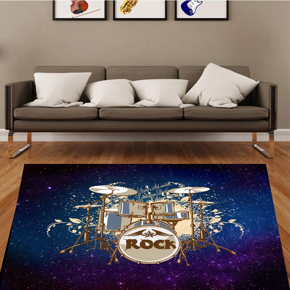 Schlagzeugteppich Drum-Teppich Trommel Teppich Trommelmatte Drum Rug Quadratische Schallschutzdecke Antivibrationsmatten Für E-Drum-Kits Bass Drum Snare Und rutschfeste Teppiche