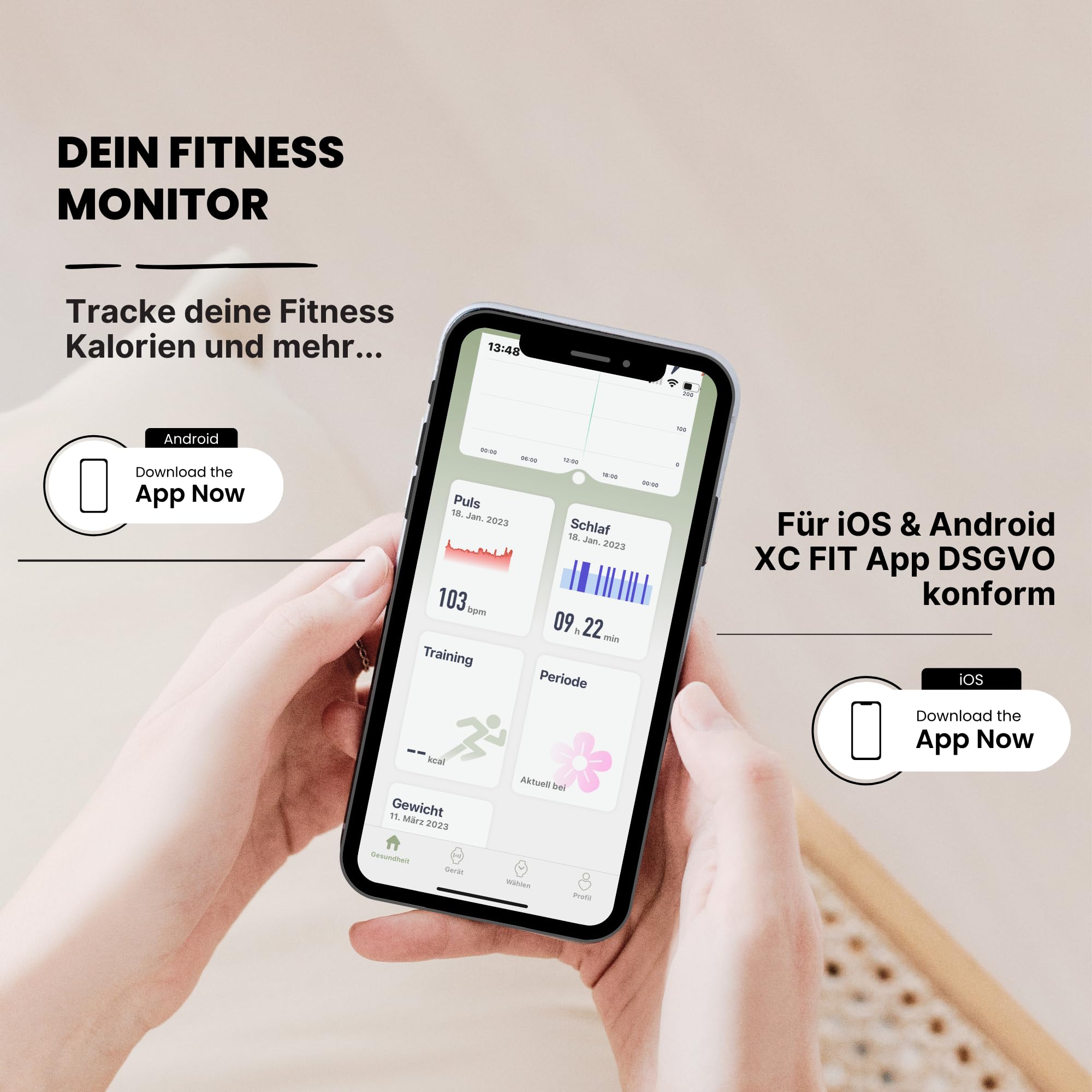 XCOAST SIONA 2 Nano Silber 37mm AMOLED Smartwatch Damen Fitness Tracker Wasserdicht Puls Blutdruck Blutsauerstoff 7 Tage Akku