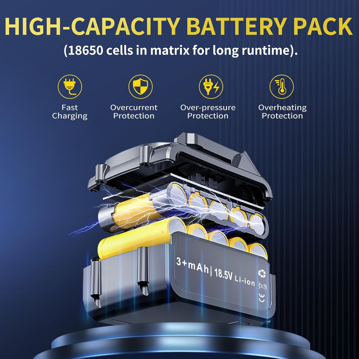 Cordless Leaf Blower, Handheld Blower with 18.5V Battery & Fast Charger, Lightweight 2.3 lbs for Lawn Care, Patio, Car Cleaning, Electric Leaf Blower