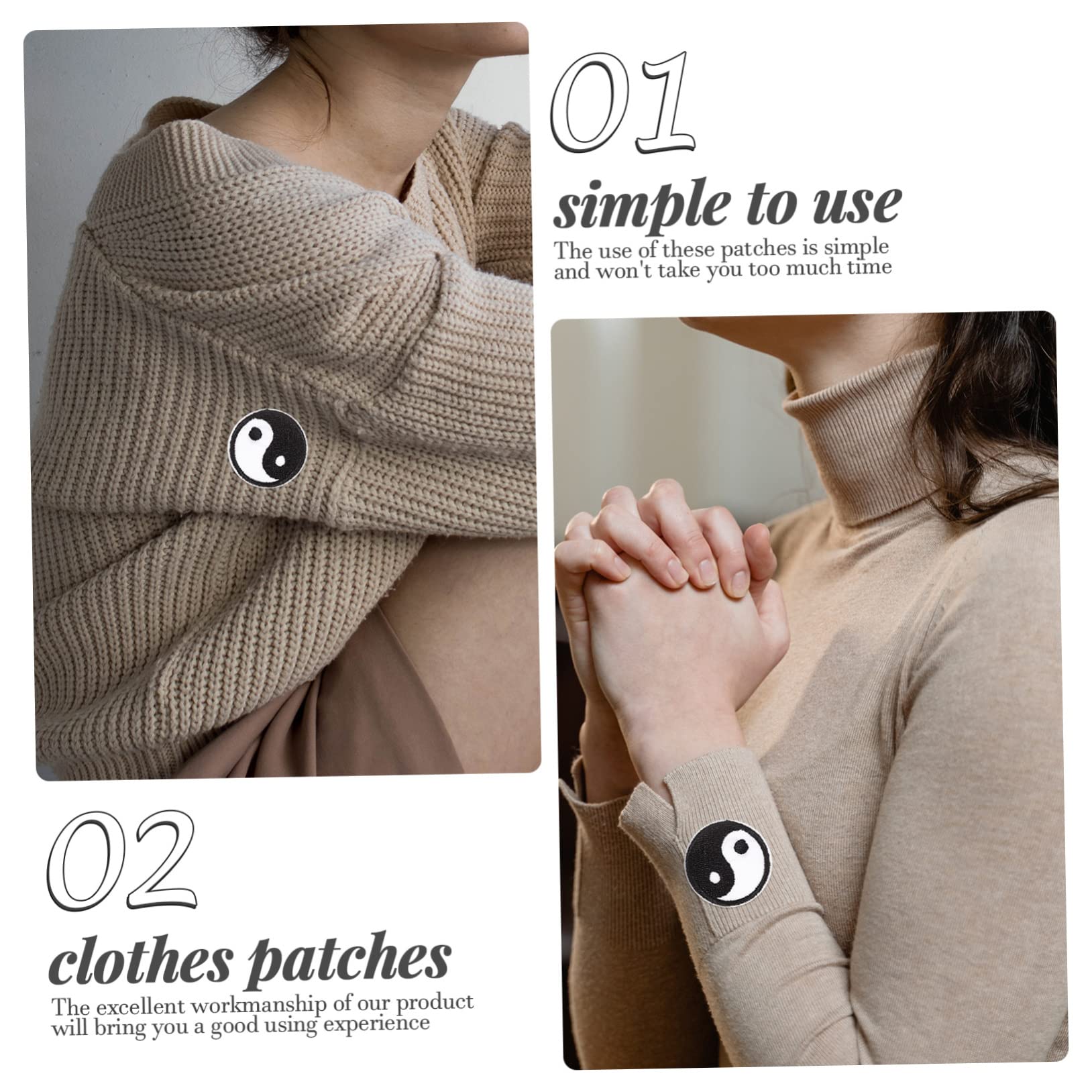 HOMSFOU 5 Set Toppe Decorative Ricamate Da Adesivi Per Abbigliamento Resistente All Usura Patches Sostituibili Stile Per Cappotti 20 Pezzi * 5