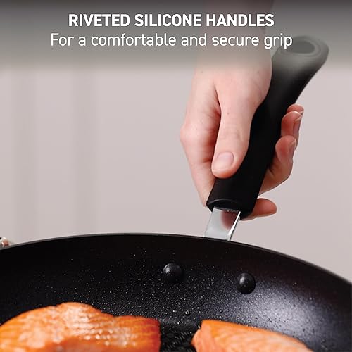 Miniatura 11 de T-fal - Sartén antiadherente de titanio con tapa segura para lavavajillas