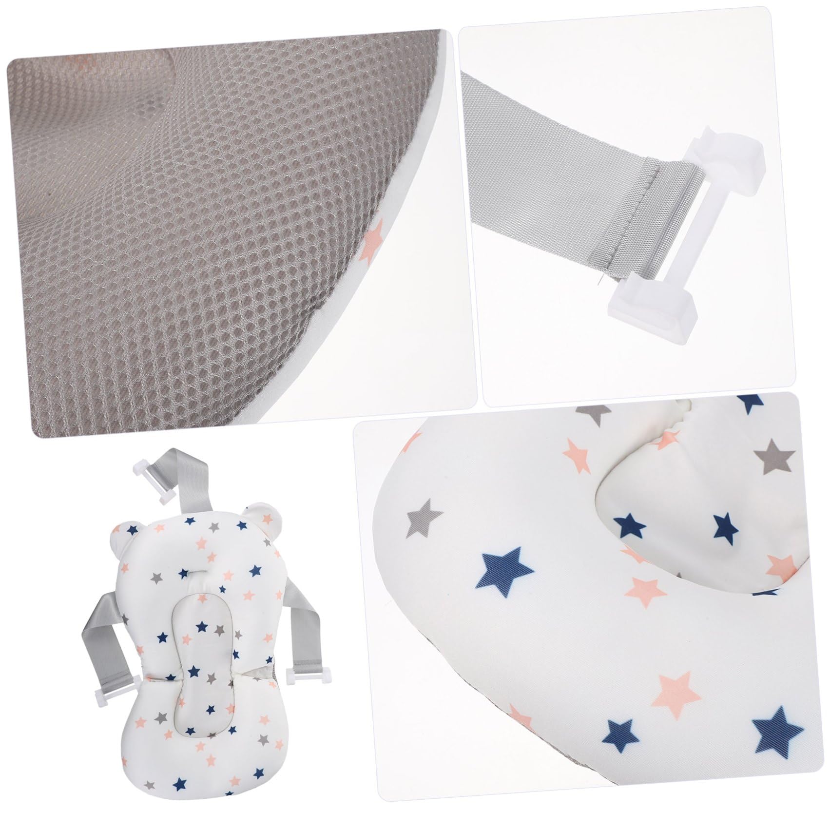 Cuna de Baño para Niño Soporte, Malla Transpirable Pp de Color Claro