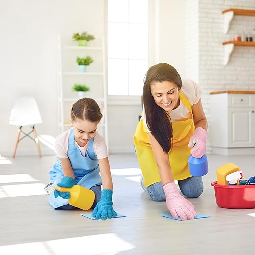 Miniatura 5 de Guantes de microfibra lavables para limpiar el polvo, 6 unidades, guantes de microfibra lavables para lavado de autos para plantas de limpieza de