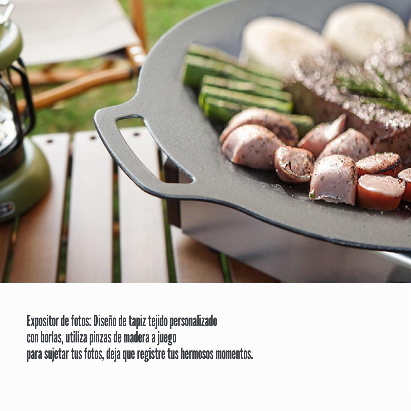 Parrilla para Barbacoa, Parrilla para Barbacoa Coreana, Bandeja para Asar Redonda Antiadherente de Hierro, Parrilla para Parrilla de Hierro Fundido para Panqueques de Panceta de Cerdo Al Aire(30CM)