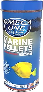 Omega One Garlic Marine Pellets, Sinking, 2mm Small Pellets, 8.25 oz