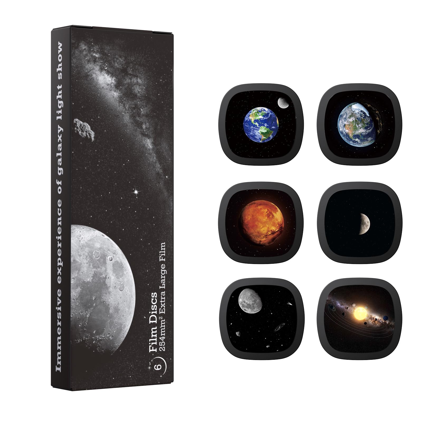 Meteor and Galaxy Projector & 2025 Version 6PCS Disc Set - Moon