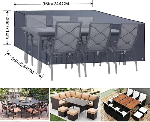 Miniatura 124 de ABCCANOPY Funda universal para mesa auxiliar de patio, para exteriores, pequeña cubierta impermeable y a prueba de polvo, marrón beige, 42 x 24 x 18