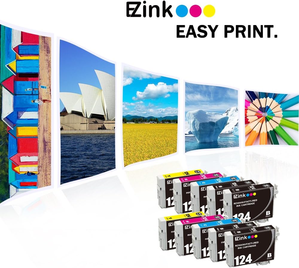 Get Special Price E-Z Ink (TM) Remanufactured Ink Cartridge Replacement for Epson 124 T124 to use with NX125 Stylus NX127 NX130 Stylus NX230 NX330 Stylus NX420 NX430 Workforce 320 323 325 Workforce 435 (10 Pack)
