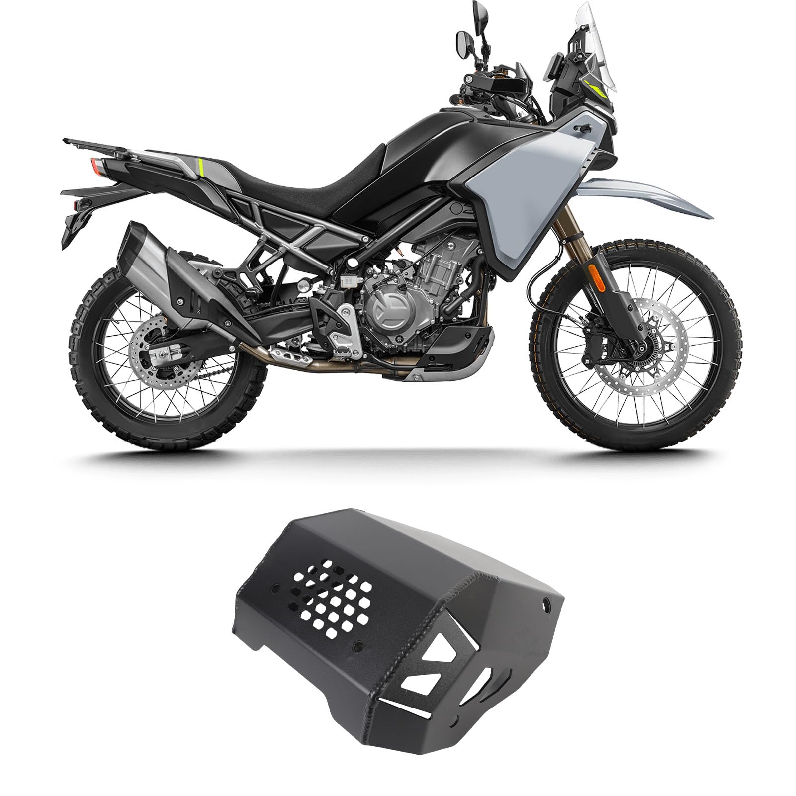 Piastra paramotore per 450MT CF450MT 2024+, alluminio (Nera)