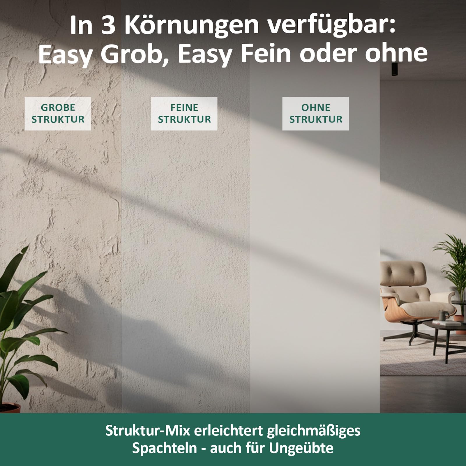 DSM PrimeCoat akrylowa wykładzina szpachlowa masa szpachlowa do bezspoinowego prysznica i łazienki – zestaw na ok. 4-5 m², M24 szary drogowy, wraz z mieszanką strukturalną Easy Fine – na ścianę