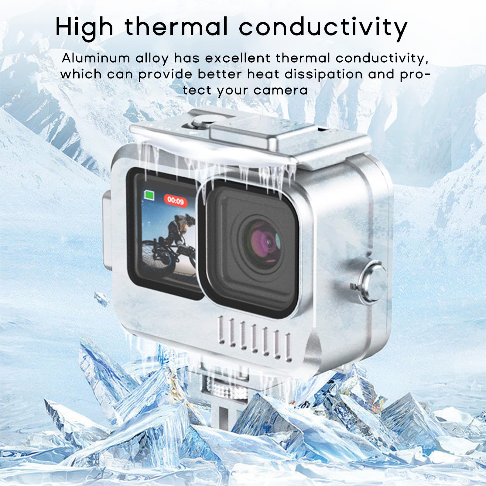 Caisson étanche Aluminium 40m Pour GoPro 11 – Boîtier De Plongée – Neuf