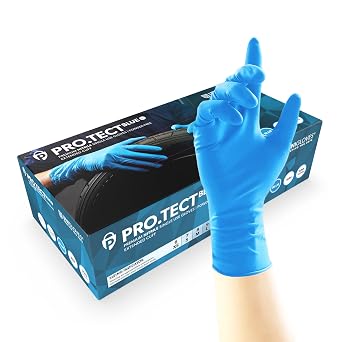 UNIGLOVES PRO.TECT Blue Nitrile Disposable Gloves