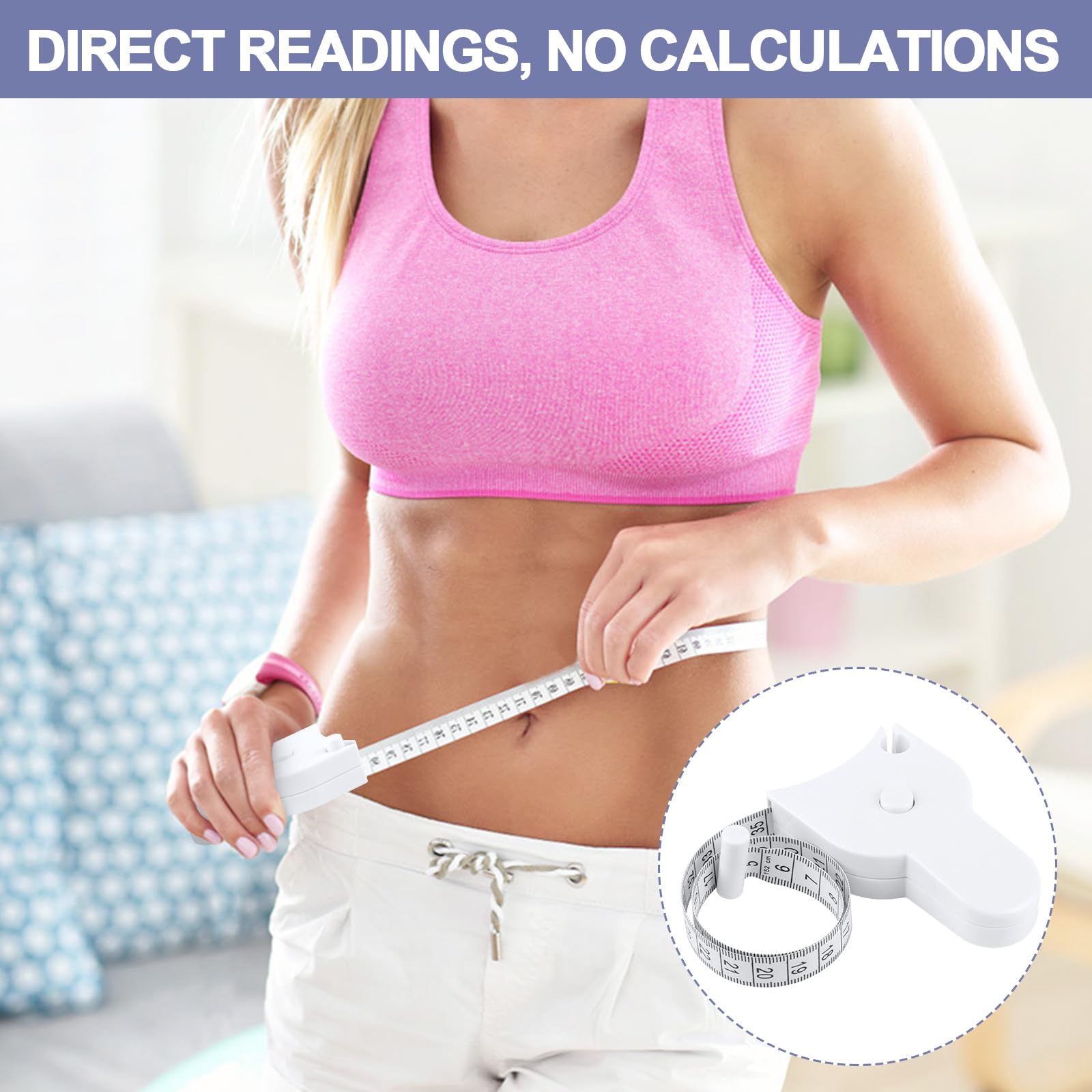 Metro A Nastro Retrattile 150 Cm - Morbido Per Misurazioni Corporee E Cucito - Foto 2