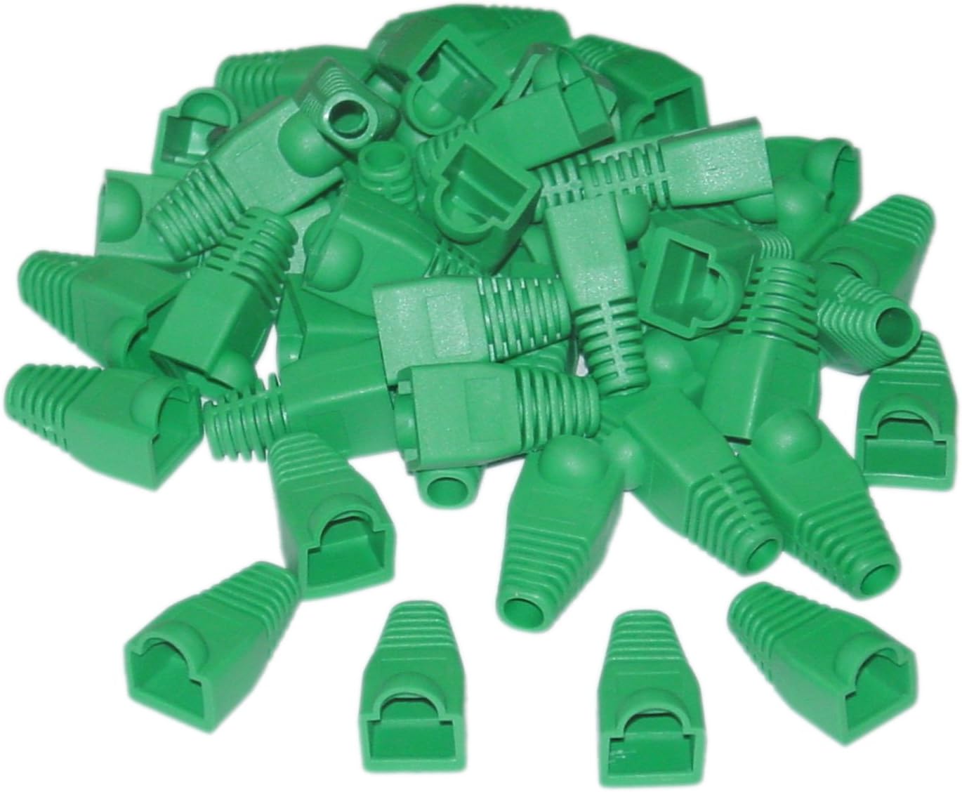 Cable Showcase RJ45 Green Strain Relief Boots (50 Pcs Per Bag)