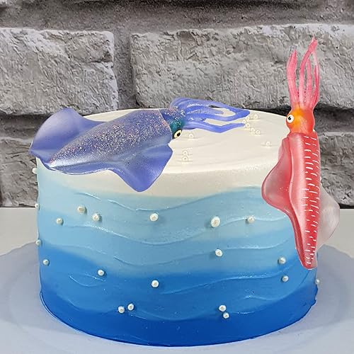 Miniatura 3 de Gemini&Genius 2 juguetes de calamares, animales bioluminiscentes marinos, juguetes de sepias, figuras de acción de animales marinos, regalo ideal