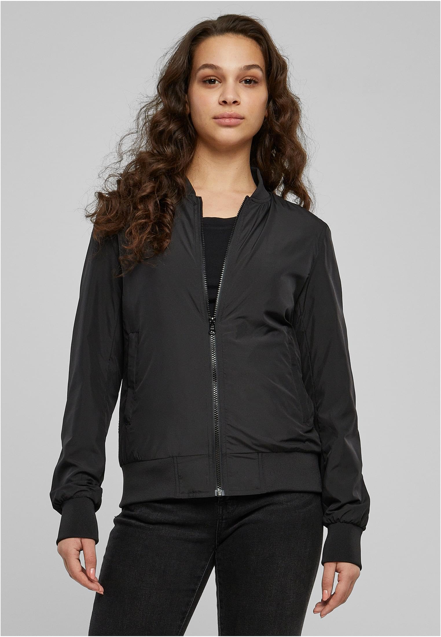 URBAN CLASSICS Chaqueta Bomber para Mujer con Bolsillos, Chaqueta Entretiempo otoño y primavera, Cazadora Acolchada de Corte Old School