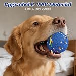 Interactive Dog Toy Ball,Bouncing Ball with Light,Automatic Moving, Bouncing and Rotating Ball for Dog Enrichment & Stimulation, 3 Modes, E-TPU Material Dog Toys for Large and Medium Dogs (blud)