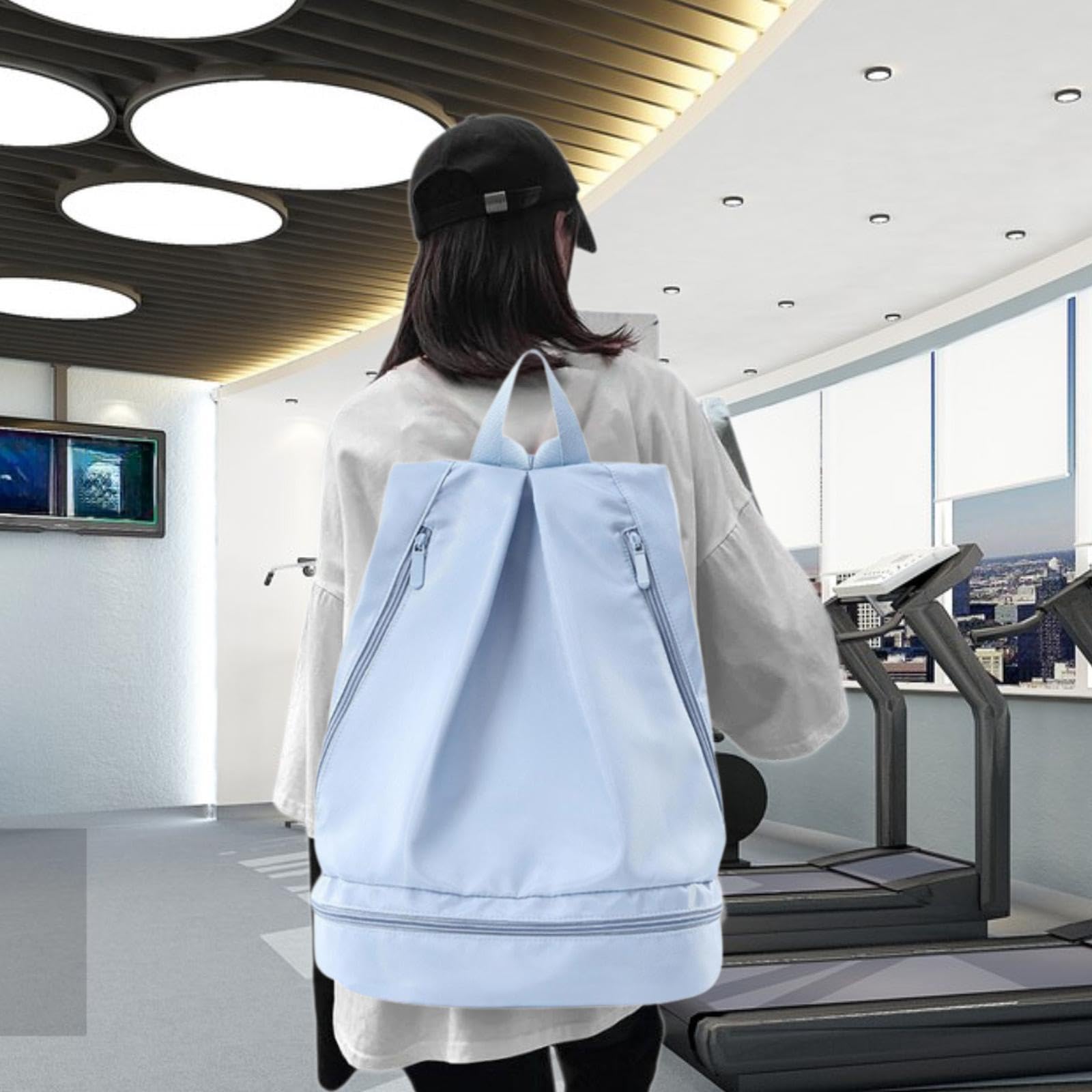 Sac à Dos à Cordon pour La Natation, avec Poche étanche, Sac de Sport et Sac de pour Femmes. Idéal pour Les Activités de Plein Air.