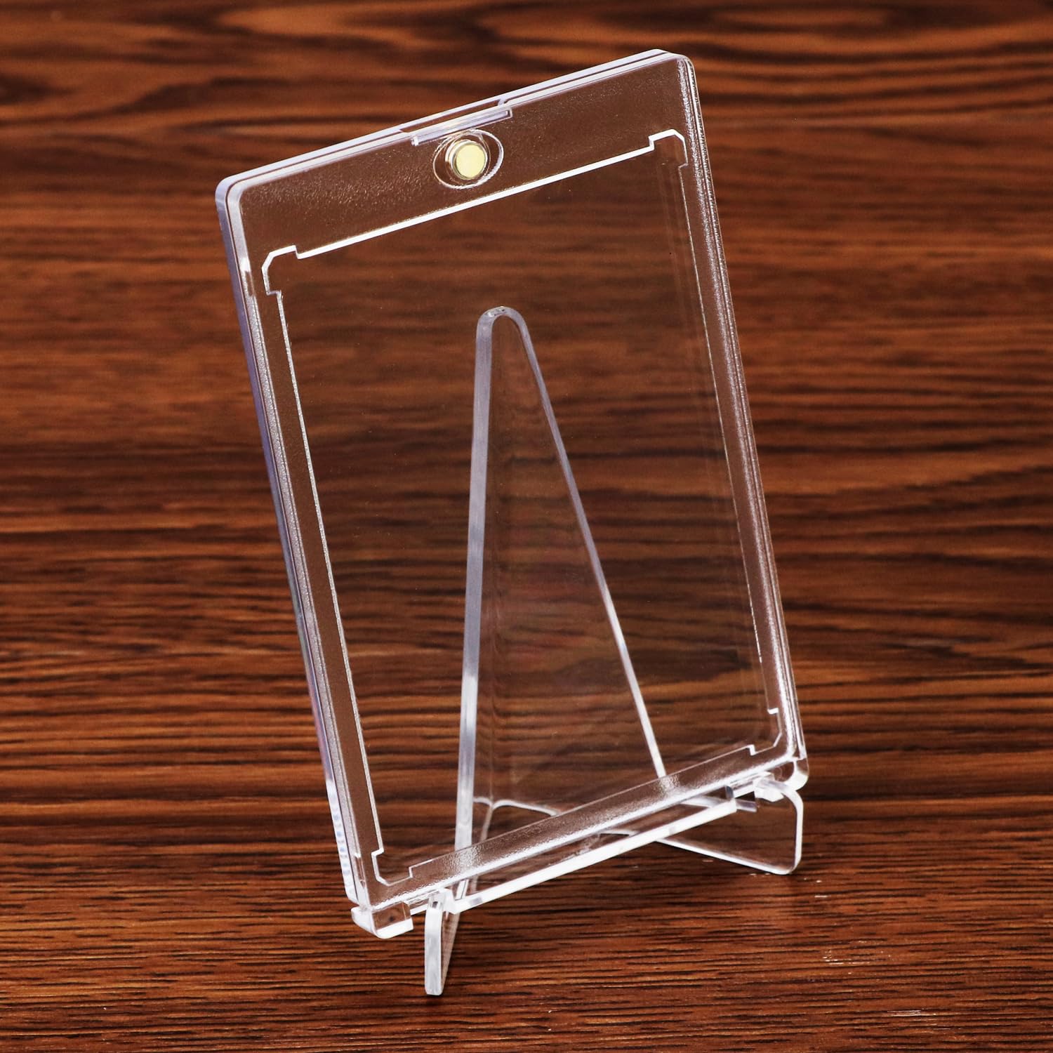 QWORK® 5Pcs 35PT Magnetic Card Holder, Sports Card Protectors with 5 Stands, Acrylic Card Case Hard Protective - Image 2
