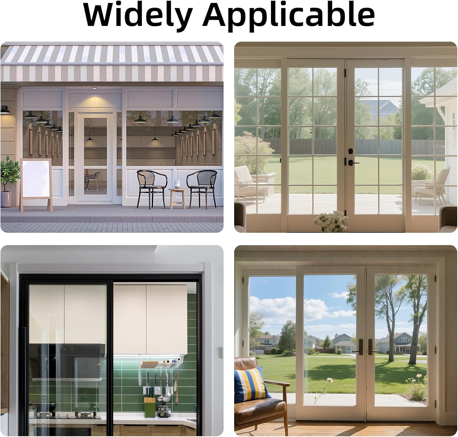 Automatic Sliding Door Closer: Heavy Duty Pneumatic Door Soft Closers No Slam - Adjustable Sliding Speed - Suitable for Home/Commercial, 29.5 to 51" Doors in Patios, Balconies, Indoor Spaces