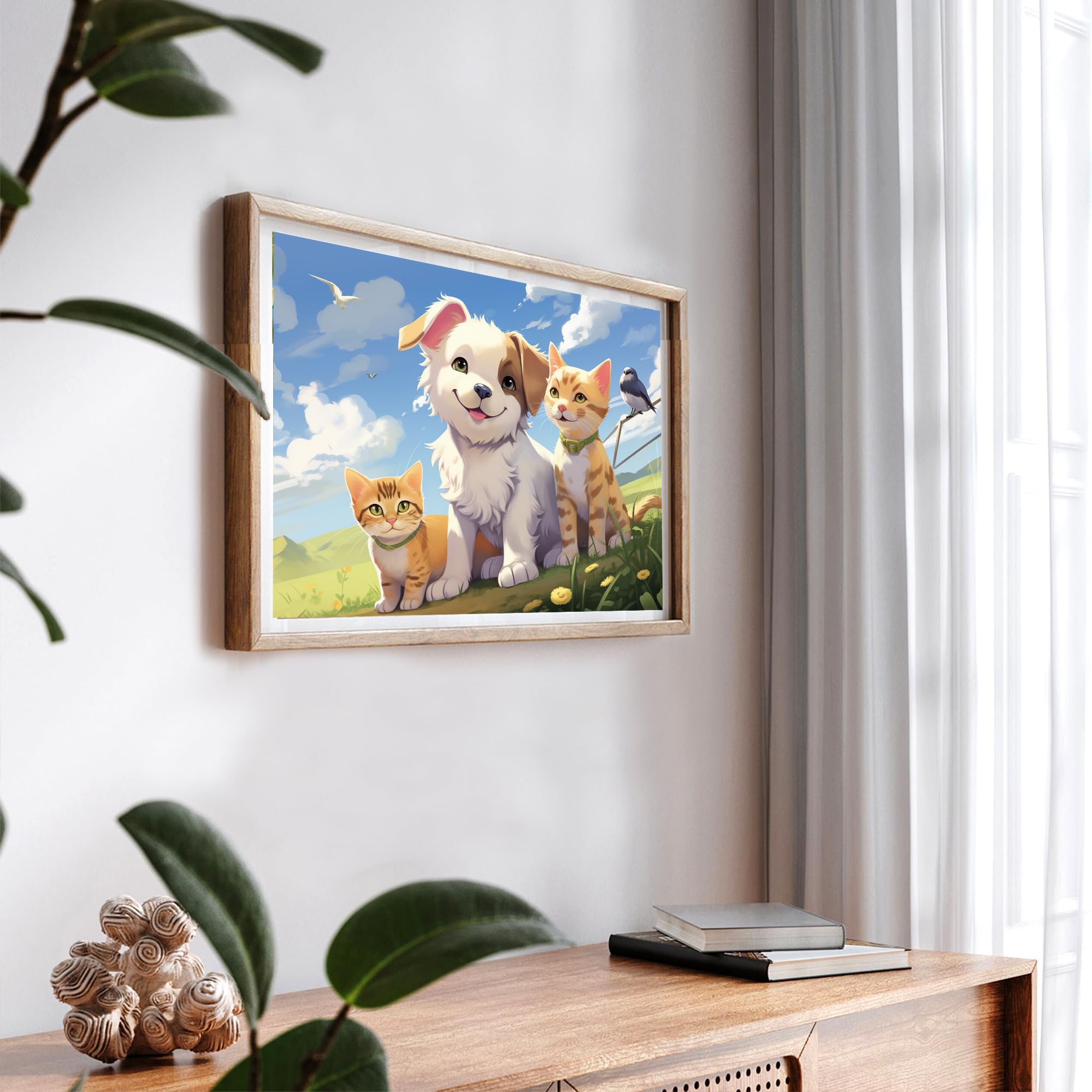 Paint By Numbers Kit For Adults - Dogs Acrylic Painting 16x20 Inch Canvas