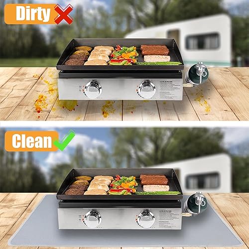 Miniatura 16 de Alfombrillas resistentes al calor de 25 x 19.5 pulgadas para parrilla al aire libre para proteger tu mesa de preparación y mesa de parrilla al aire