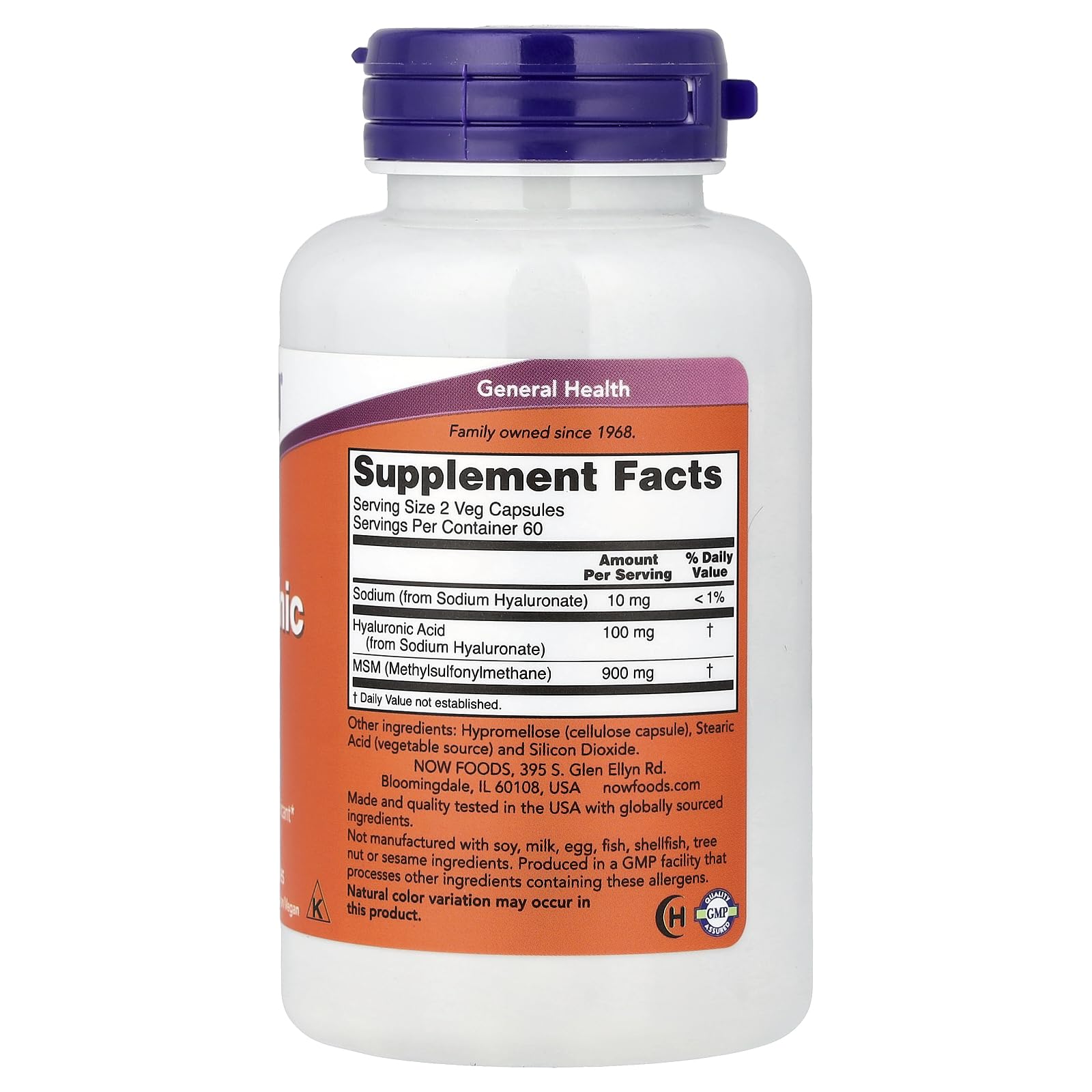 Now Foods, Hyaluronic Acid, 50mg, 120 Veg Capsules — Amazon image 2