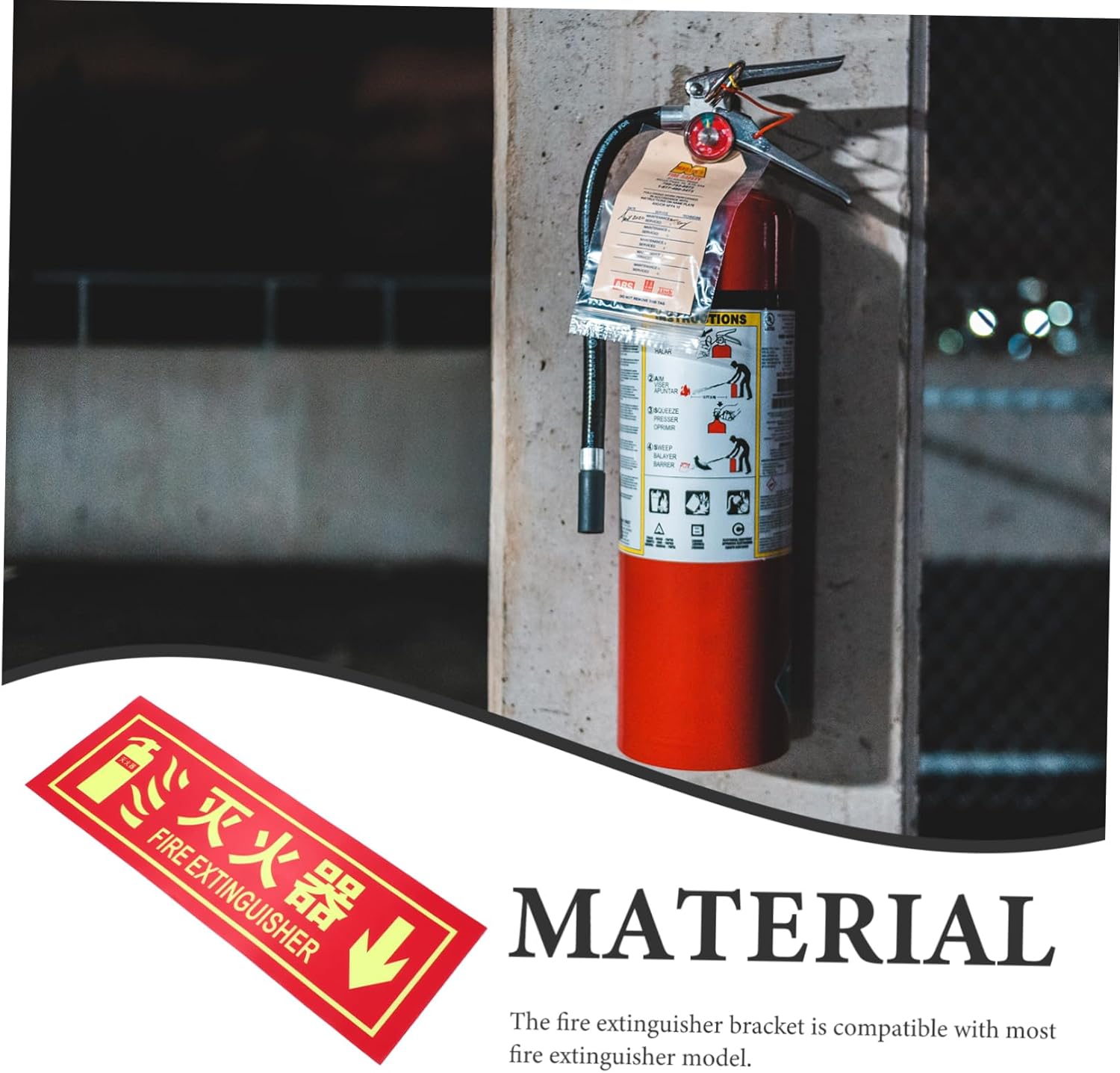 Universal Fire Extinguisher Bracket with Adjustable Straps Wall Mount Holder for Vehicle Fire Extinguisher Accessories