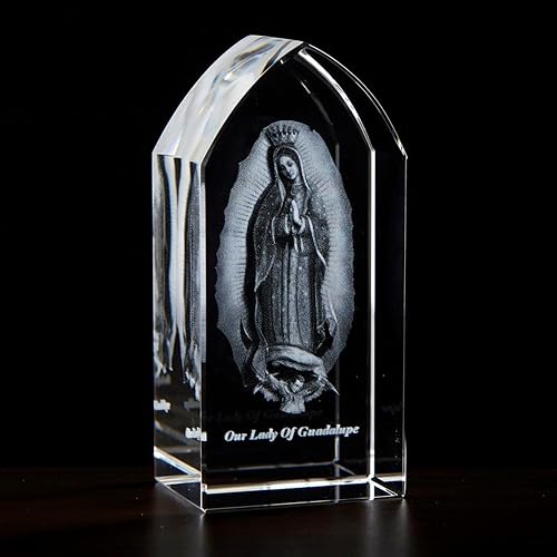 Christian Brands 1 x geätztes Glas "Our Lady of Guadalupe"