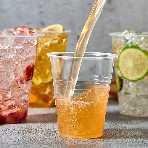Miniatura 10 de Lilymicky Paquete de 260 vasos de plástico transparente de 16 onzas, vasos de plástico desechables en frío para fiestas, picnic, barbacoa, viajes y