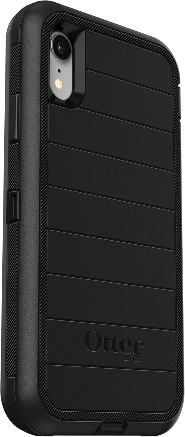 OtterBox Defender Series Rugged Case for iPhone XR (ONLY) Case Only - Non-Retail Packaging - Black - with Microbial Defense