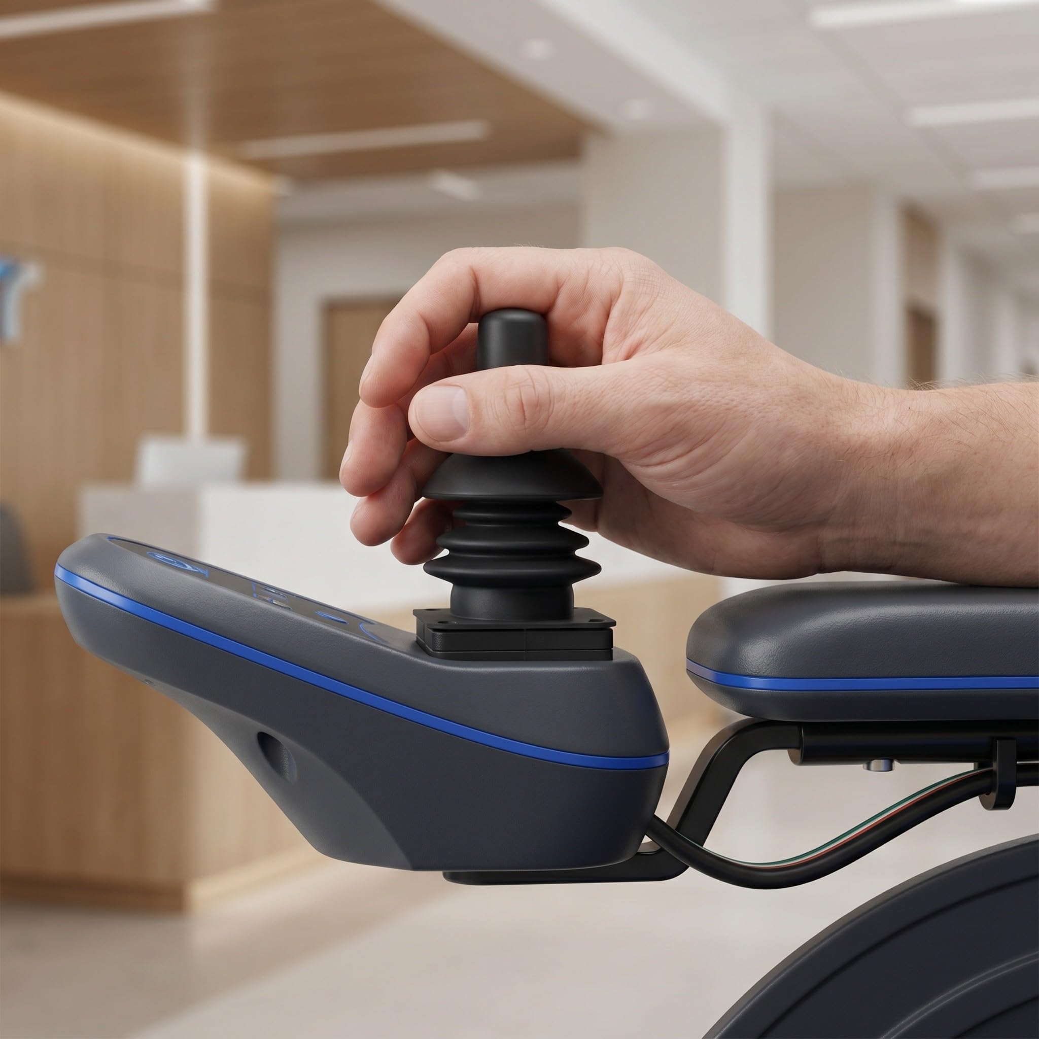 Luxshiny Kit de reparación de joystick de rotación para silla de ruedas - Accesorio de control para silla de ruedas eléctrica para una maniobrabilidad suave para personas mayores con discapacidad -