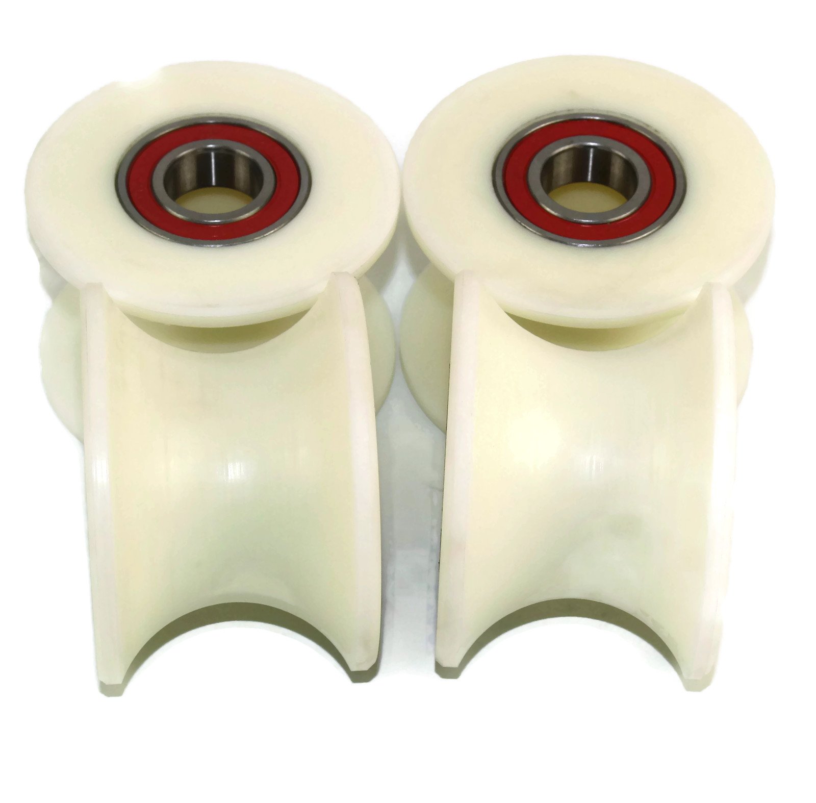 (80-50-20) 4 Stück x 80mm Durchmesser gefräste Nylon-Riemenscheibe verschiedene Rillengrößen Made in EU (50mm Nut-20mm Lager)