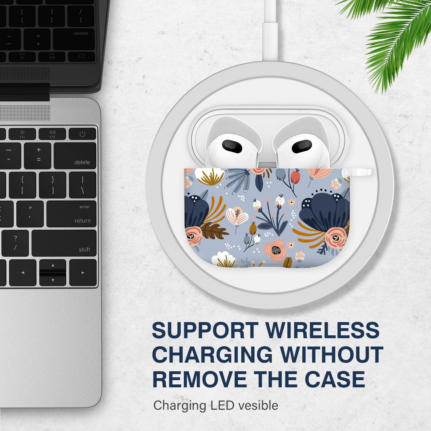 Maxjoy for Airpods 3 Case Cover - Airpod 3rd Generation Case (2021) with Keychain,Protective Case for for Airpods 3rd Generation Charging Case