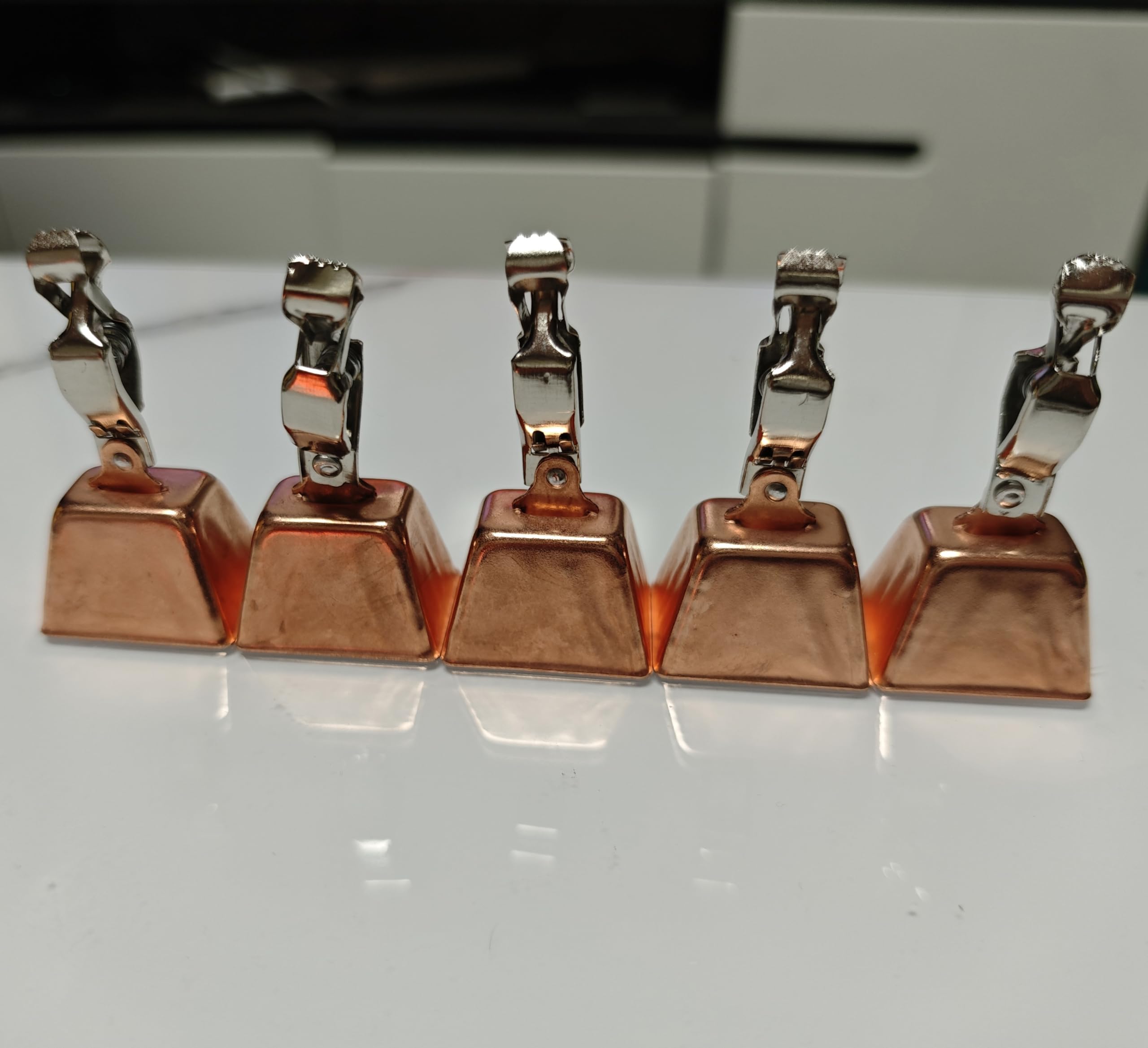 KTGCOZS Pack of 10 Pieces Fishing Copper Pole Bells Fish Alarm Bells