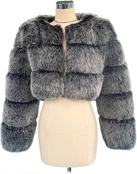 Dvbfufv Women Fashion Short Faux Fur Coat Top Winter Women