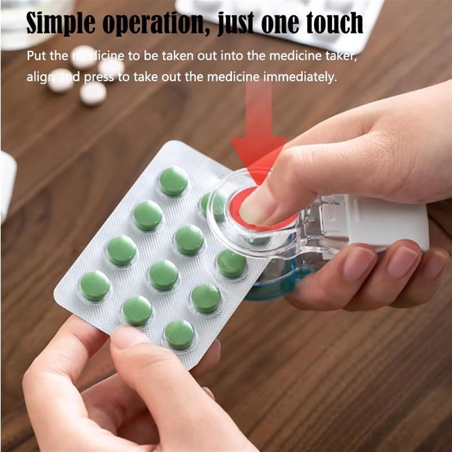 GION Pill Taker Remover, Pill Punch with Container, Portable Pill Medicine Picker, Tablet Punch, Pill Press Opener Tool Pill Taker (1Pcs) 3