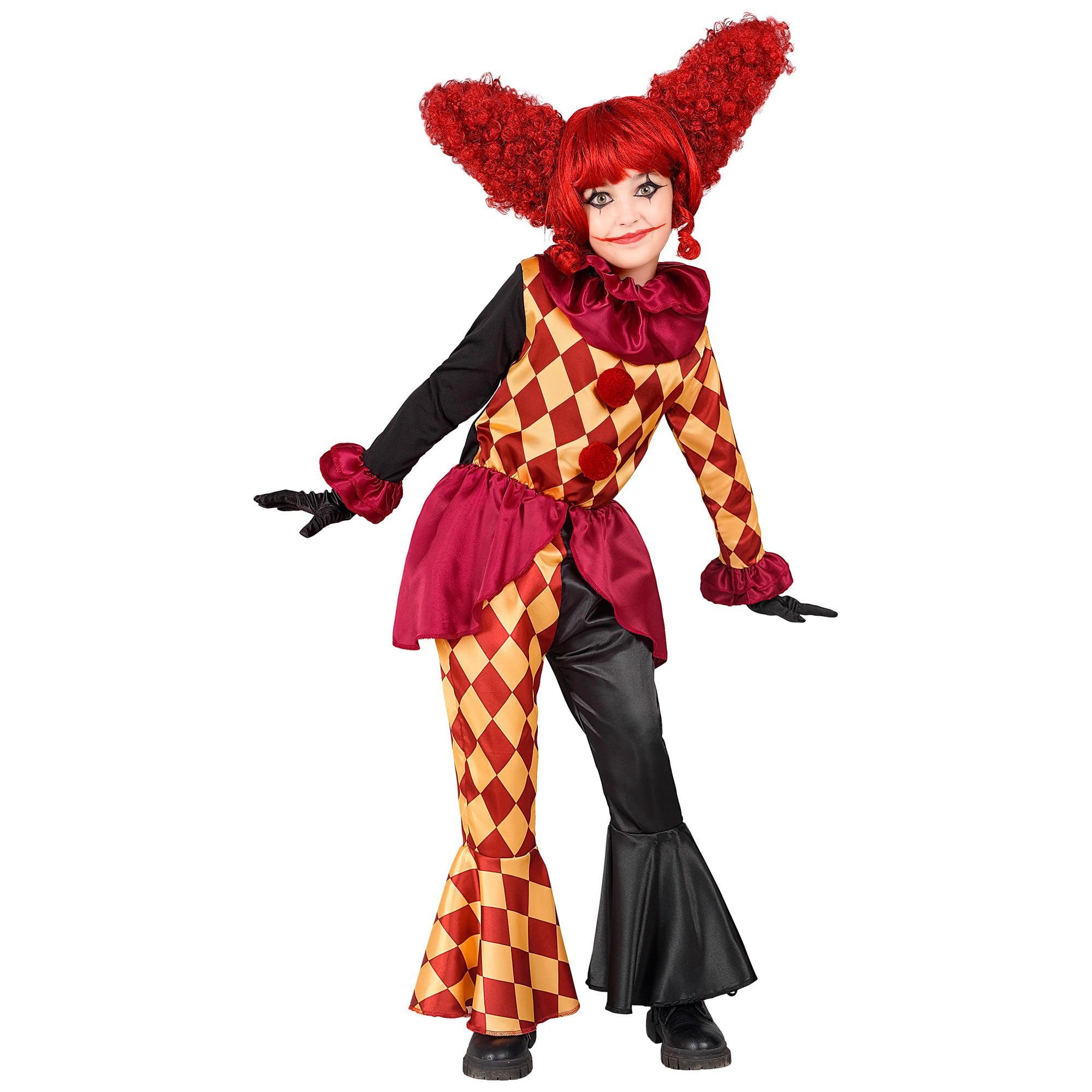 W WIDMANN MILANO Party Fashion 18608 Kinderkostüm Children's Horror Clown Costume, Multicoloured, 158