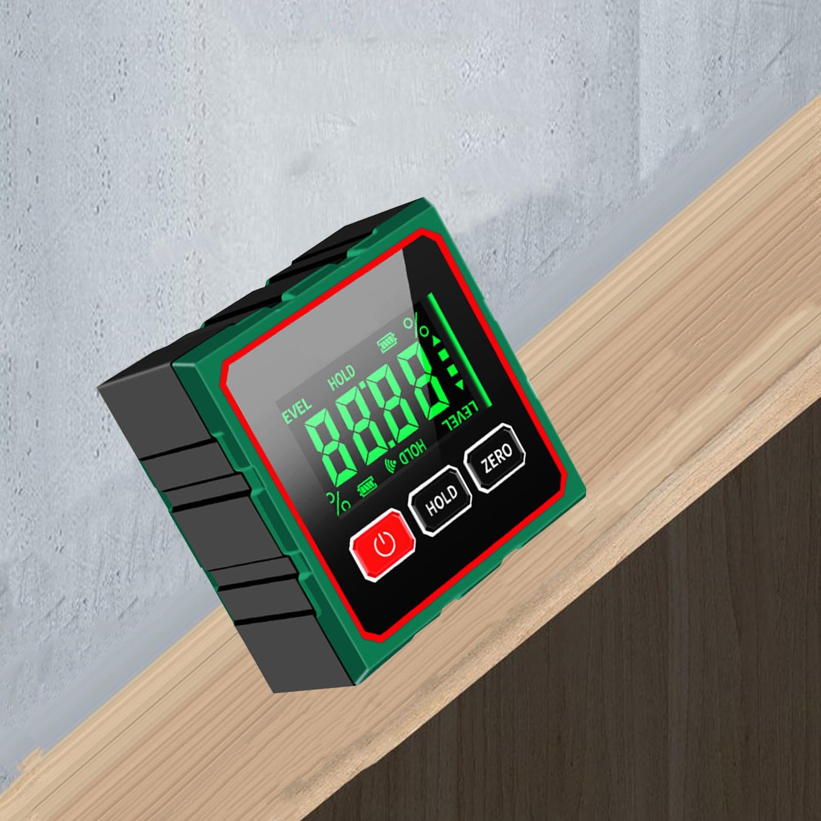 LOVIVER Goniometro digitale, elettronica professionale, display chiaro, inclinometro per macchinari in muratura, carpenteria