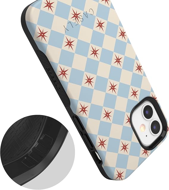 Casely iPhone 12 Mini Case | Chelsea Checker | Starlight Tiles | Bold Protective Design | Compatible with MagSafe