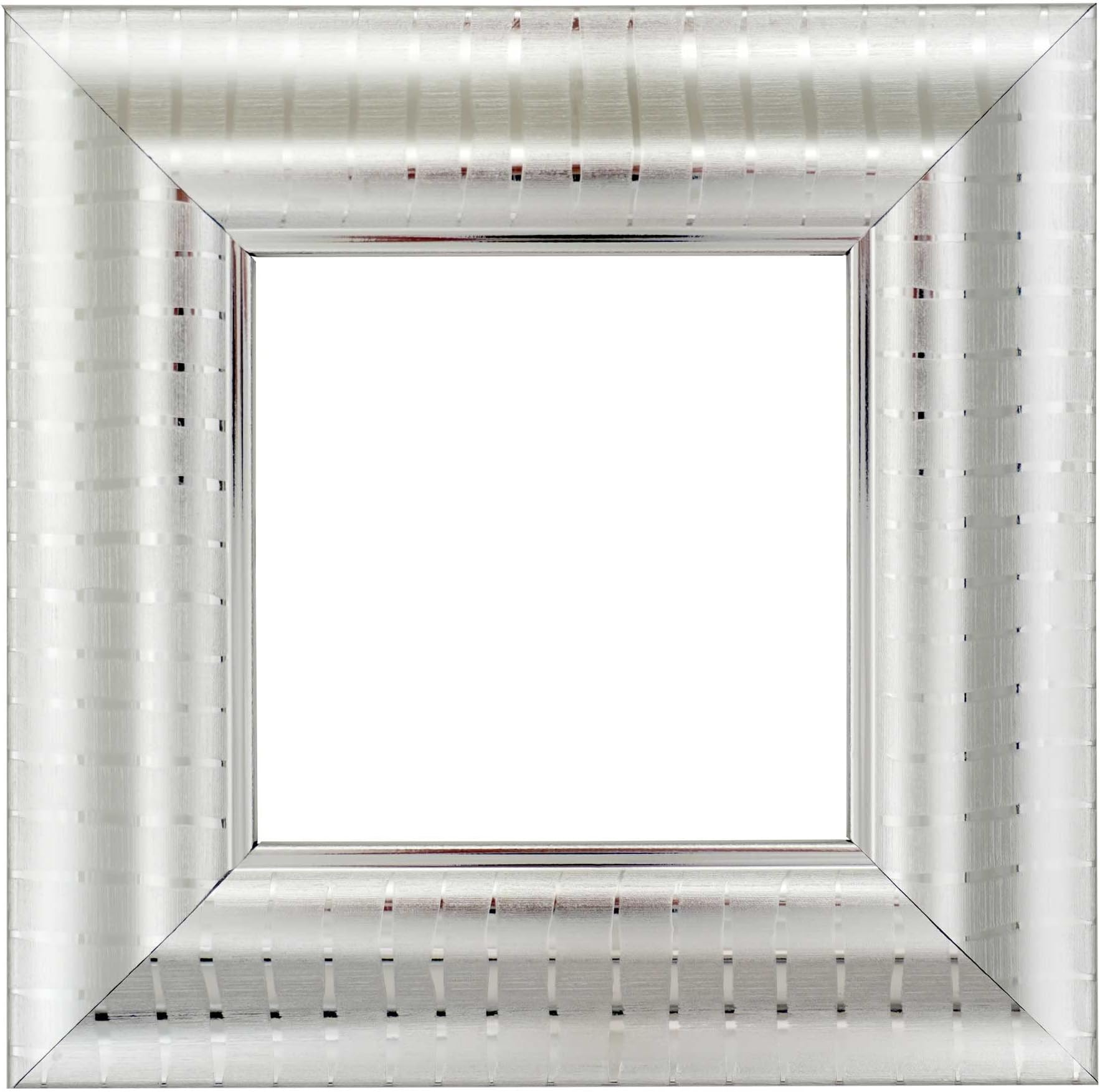 ElekTek Decorative Switch Surround Frame Cover Finger Plate Verona Silver Chrome Stripe