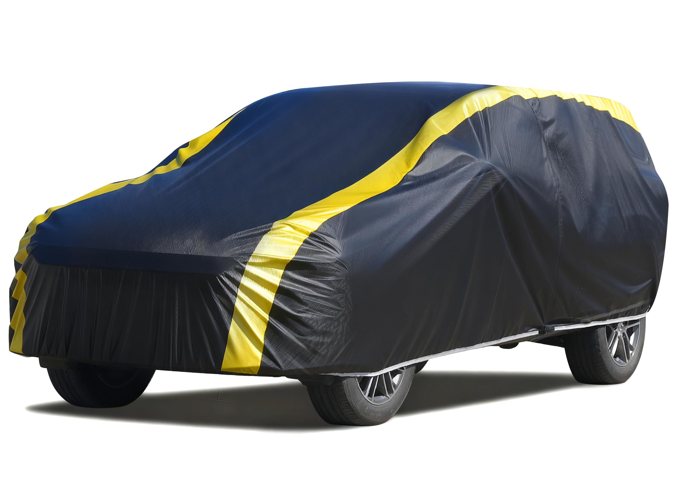 DINGHAO Car Cover Waterproof All Weather with Hot Stitching for Automobiles 6 Layers Outdoor Full Exterior Cover Sun