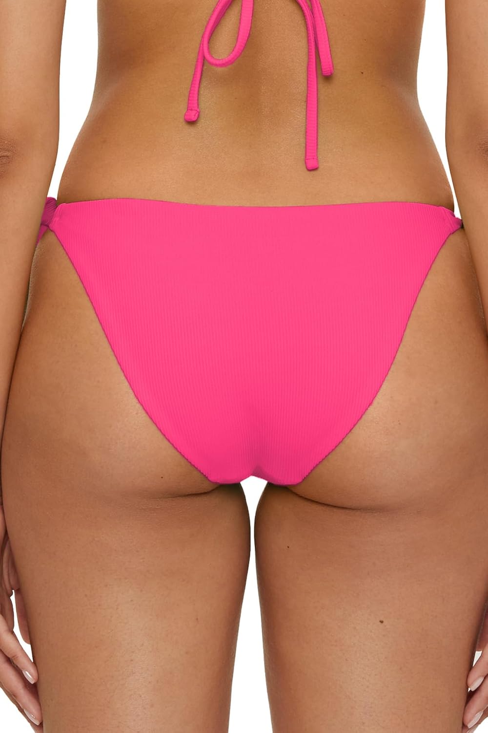 BECCA Women's Modern Edge Tie Side Bikini Bottom, Cheeky Coverage, Swimwear Separates